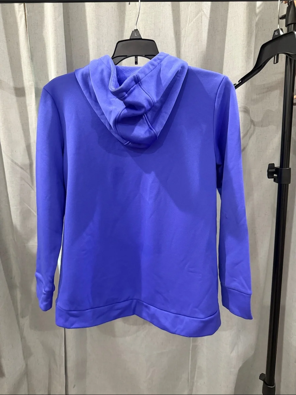 Under Armour Girls' Bright Purple Hoodie with Pink Logo